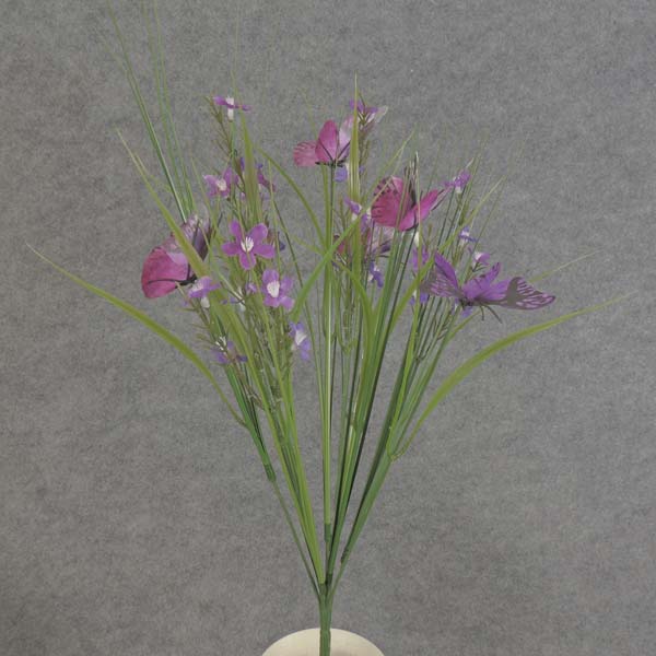 18" BLOSSOM BUSH w/BUTTERFLY PURPLE