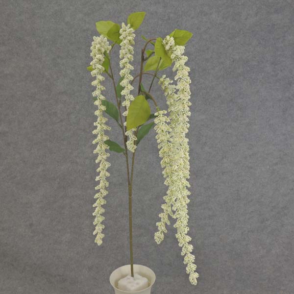 [SB6161-CRM] 40" AMARANTHUS HANGING SPRAY X6 CREAM