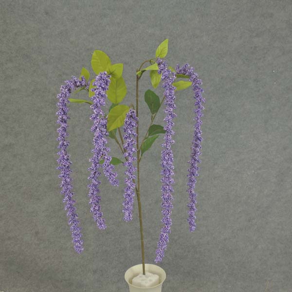 [SB6161-PUR] 40" AMARANTHUS HANGING SPRAY X6 PURPLE