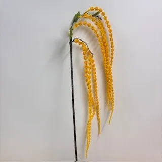 [SB6161-YEL] 40" AMARANTHUS HANGING SPRAY X6 YELLOW