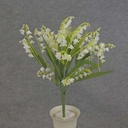 LILY OF THE VALLEY BUSH 14&quot; X9 SILK