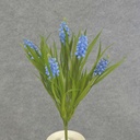 14" HYACINTH BUSH X7 PLASTIC BLUE