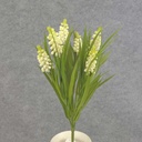 HYACINTH BUSH X7 14" PLASTIC  CREAM/WHITE