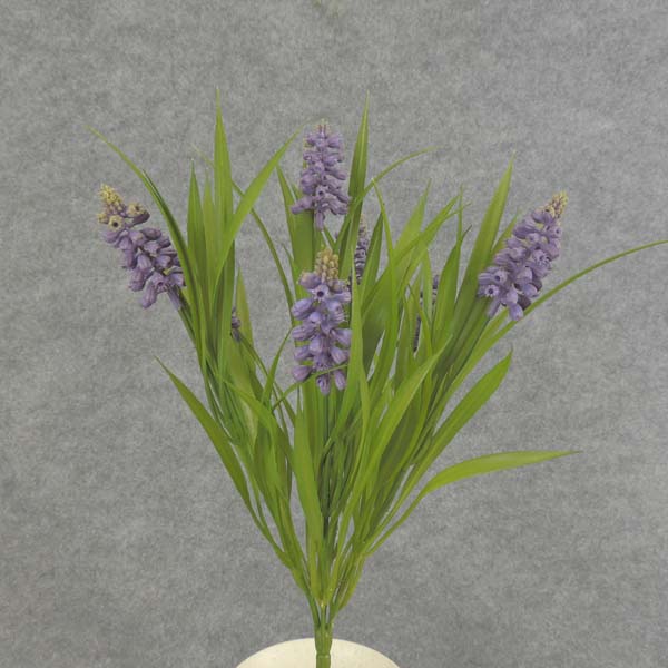 [SB6206-PUR] 14" HYACINTH BUSH X7 PLASTIC PURPLE