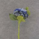 HYDRANGEA STEM 15" W/LEAVES  BLUE