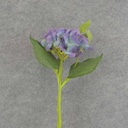 HYDRANGEA STEM 15" W/LEAVES  PURPLE/BLUE