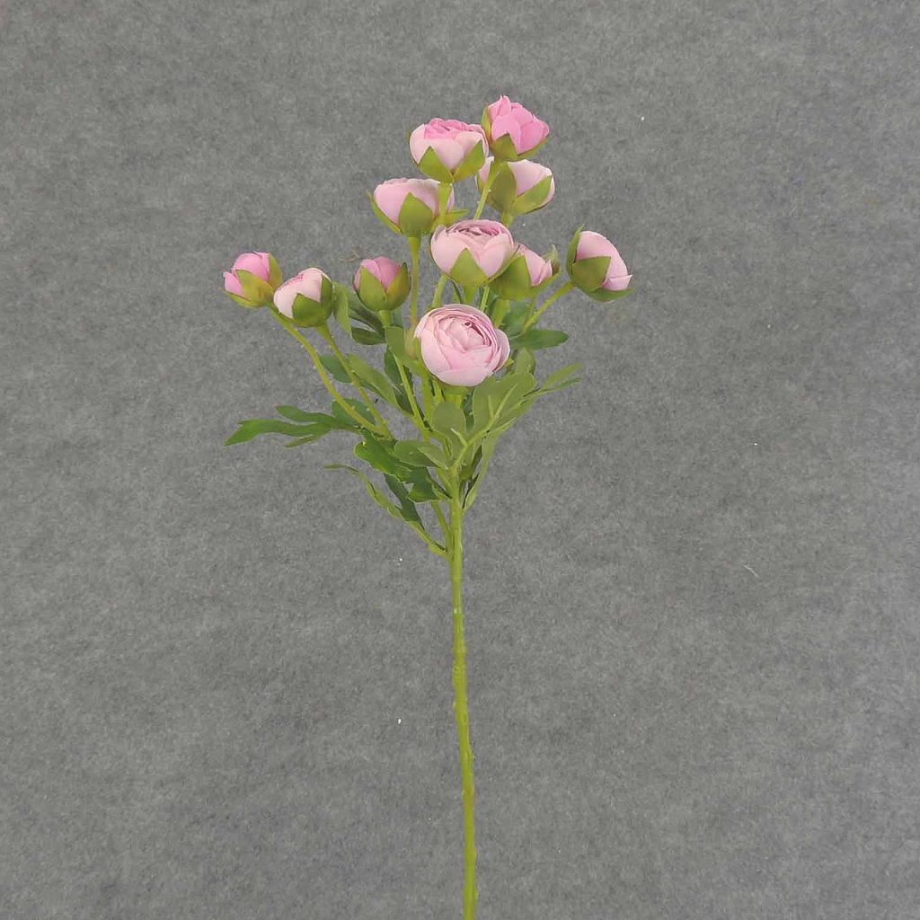 [SB6321-LTP] 22" RANUNCULUS MINI SPRAY X10 LIGHT PINK