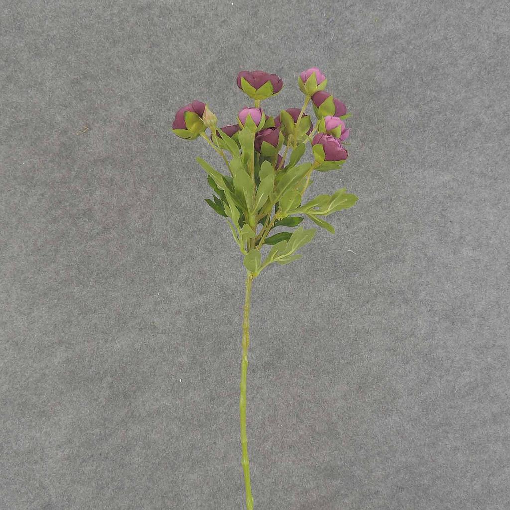 [SB6321-PUR] 22" RANUNCULUS MINI SPRAY X10 PURPLE