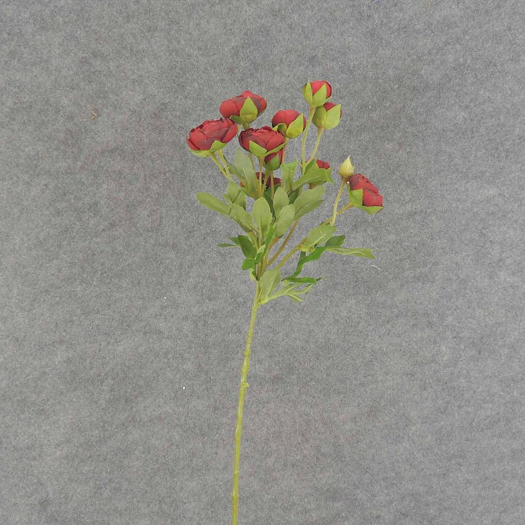 [SB6321-RED] 22" RANUNCULUS MINI SPRAY X10 RED