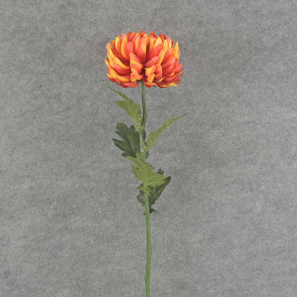 25" MUM STEM 5" dia ORANGE/YELLOW