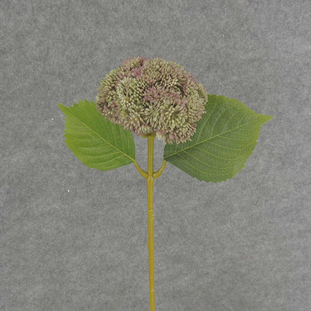 15" SEDUM STEM LIGHT GREEN/PURPLE