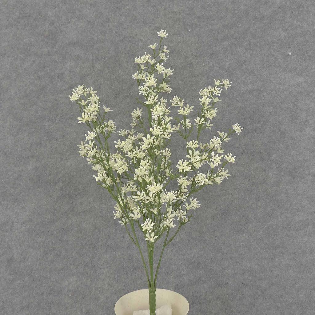 [SB7001-CRM] 21" STARFLOWER BUSH X5 PLASTIC CREAM