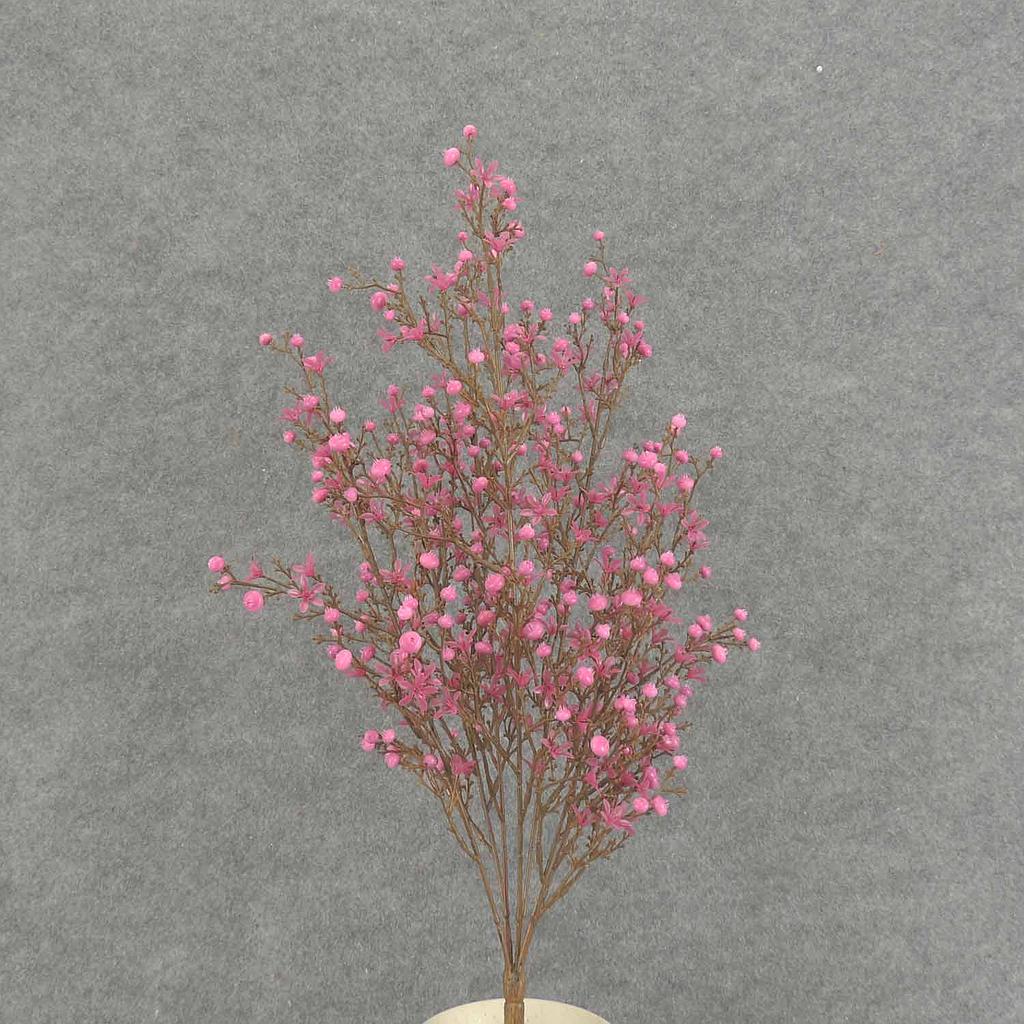 [SB7003-BPK] 20" STAR FLOWER BERRY BUSH X7