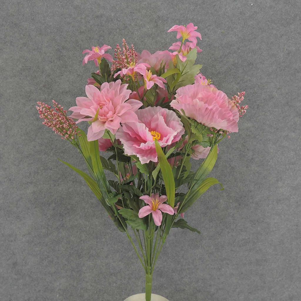 24" POPPY/HEATHER BUSH X18 PINK