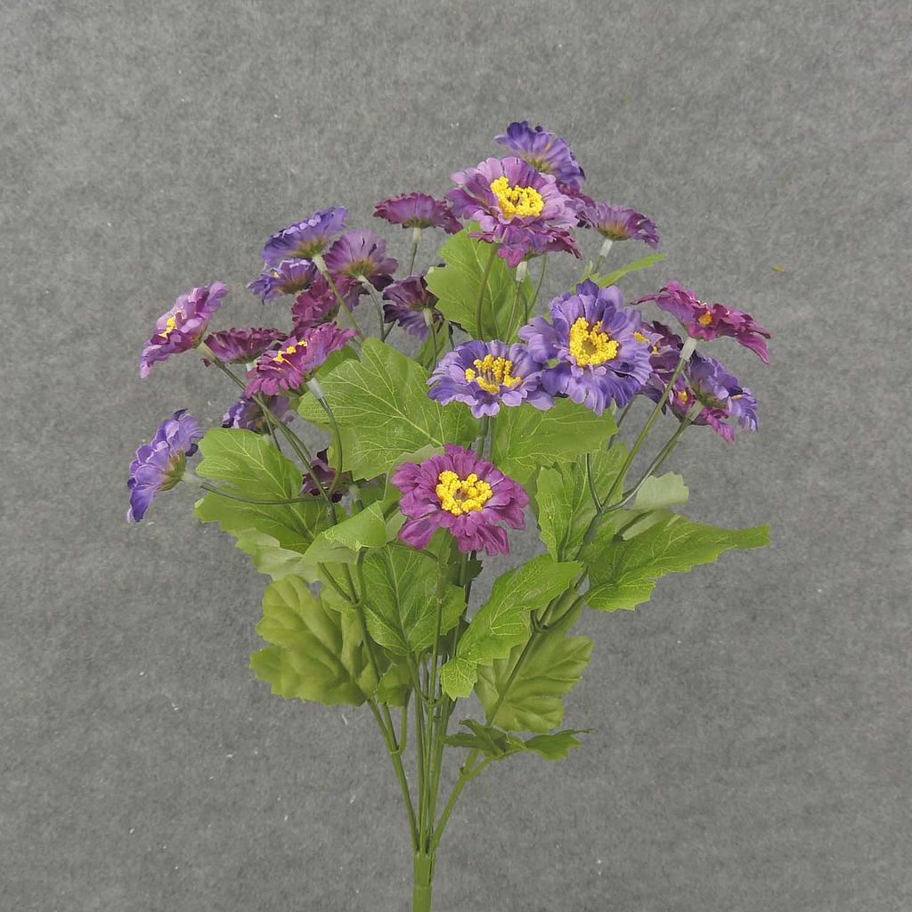 [SB8000-PUR] 19" ZINNIA BUSH X10 PURPLE