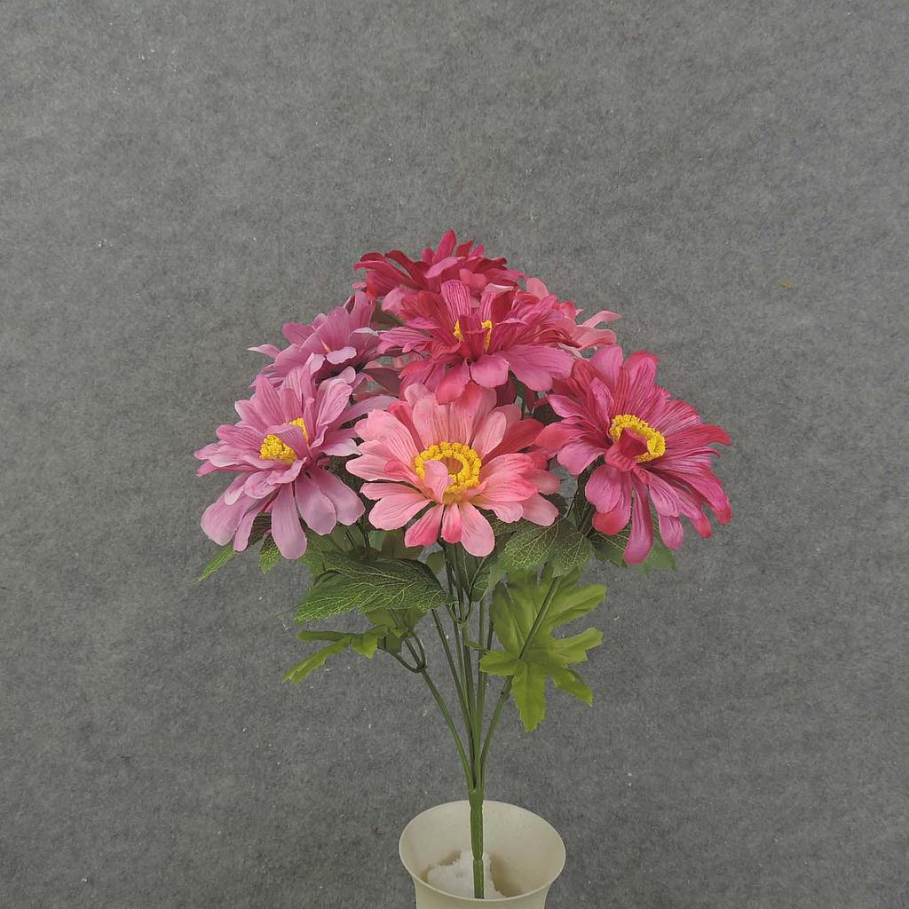 [SB8001-PNK] 17" ZINNIA BUSH X10 PINK