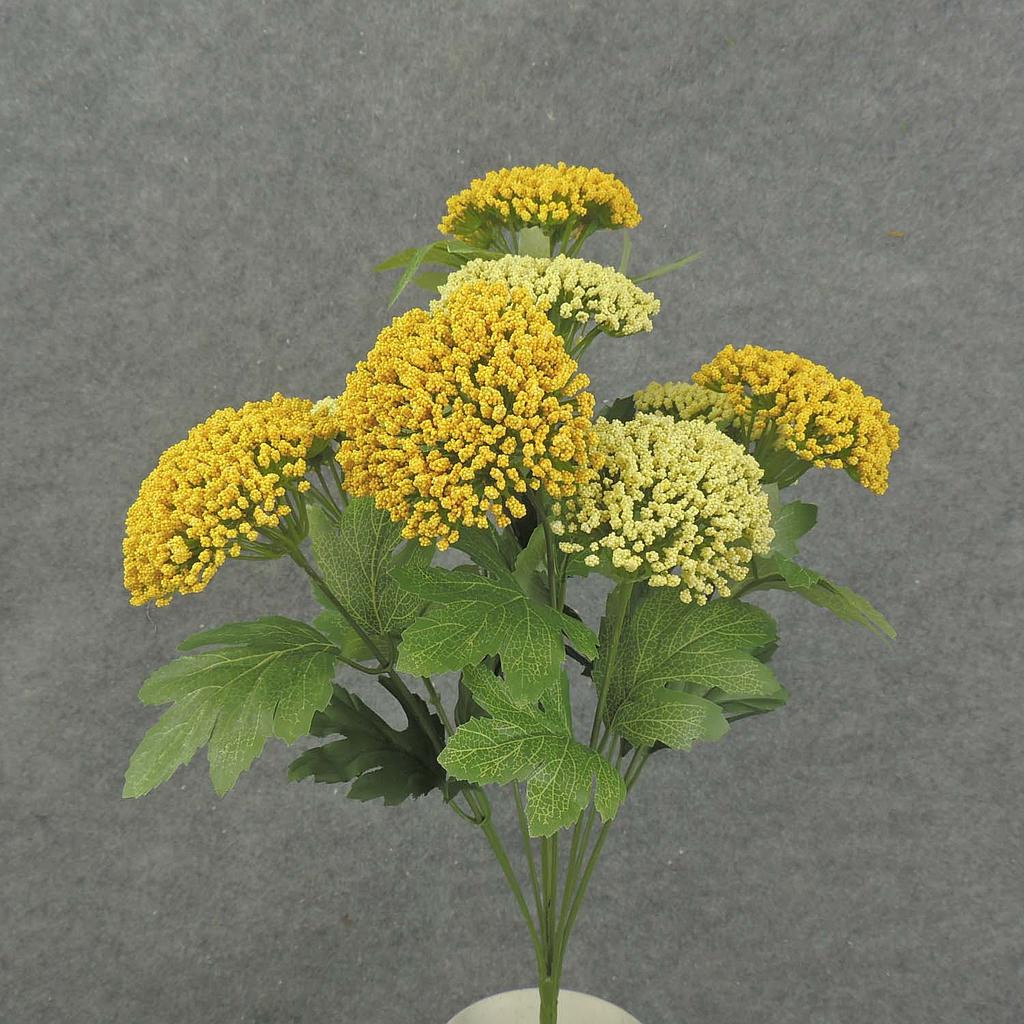17" QUEEN ANN' S LACE BUSH X9 YELLOW