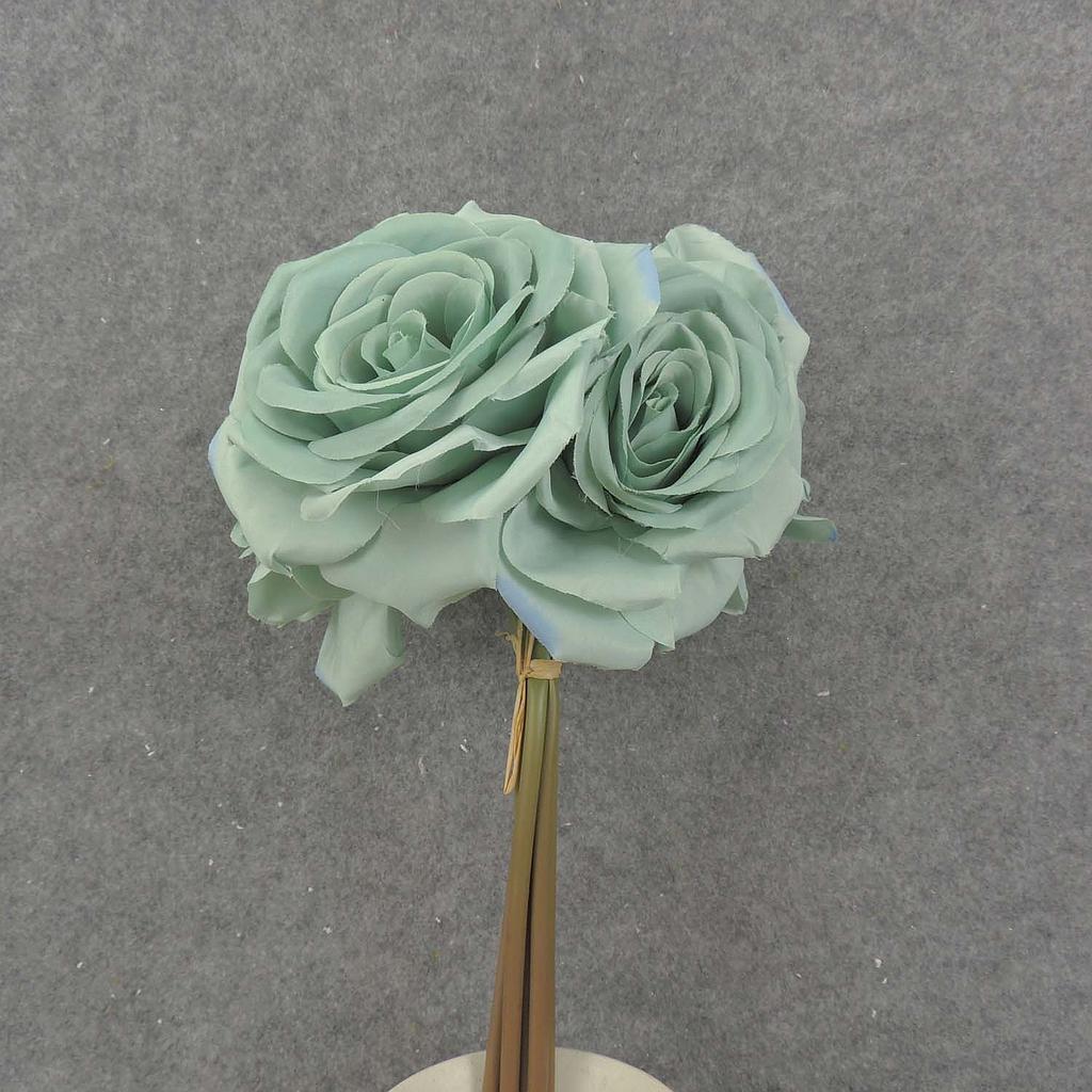 12" ROSE BUNDLE X5 4.5" dia TEAL