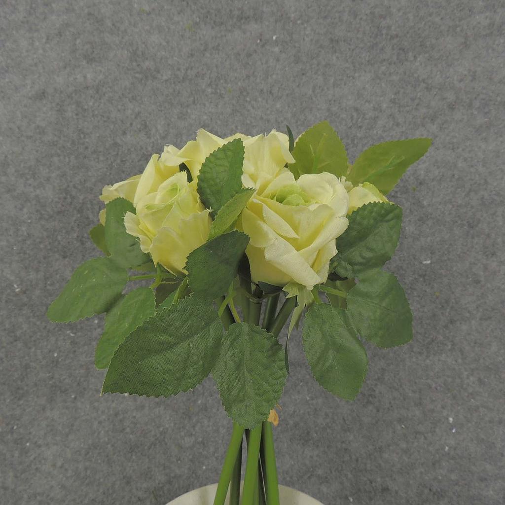 [SB8016-LGN] 10" ROSE BUNDLE X7 LIGHT GREEN