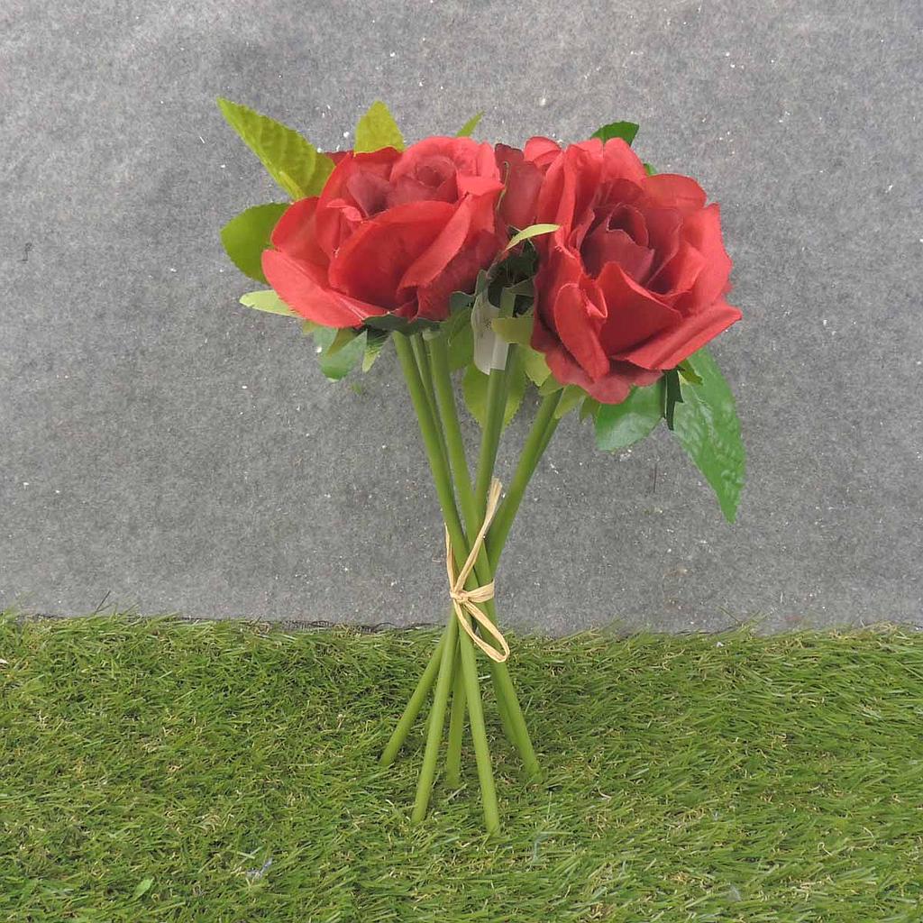 [SB8016-RED] 10" ROSE BUNDLE X7 RED