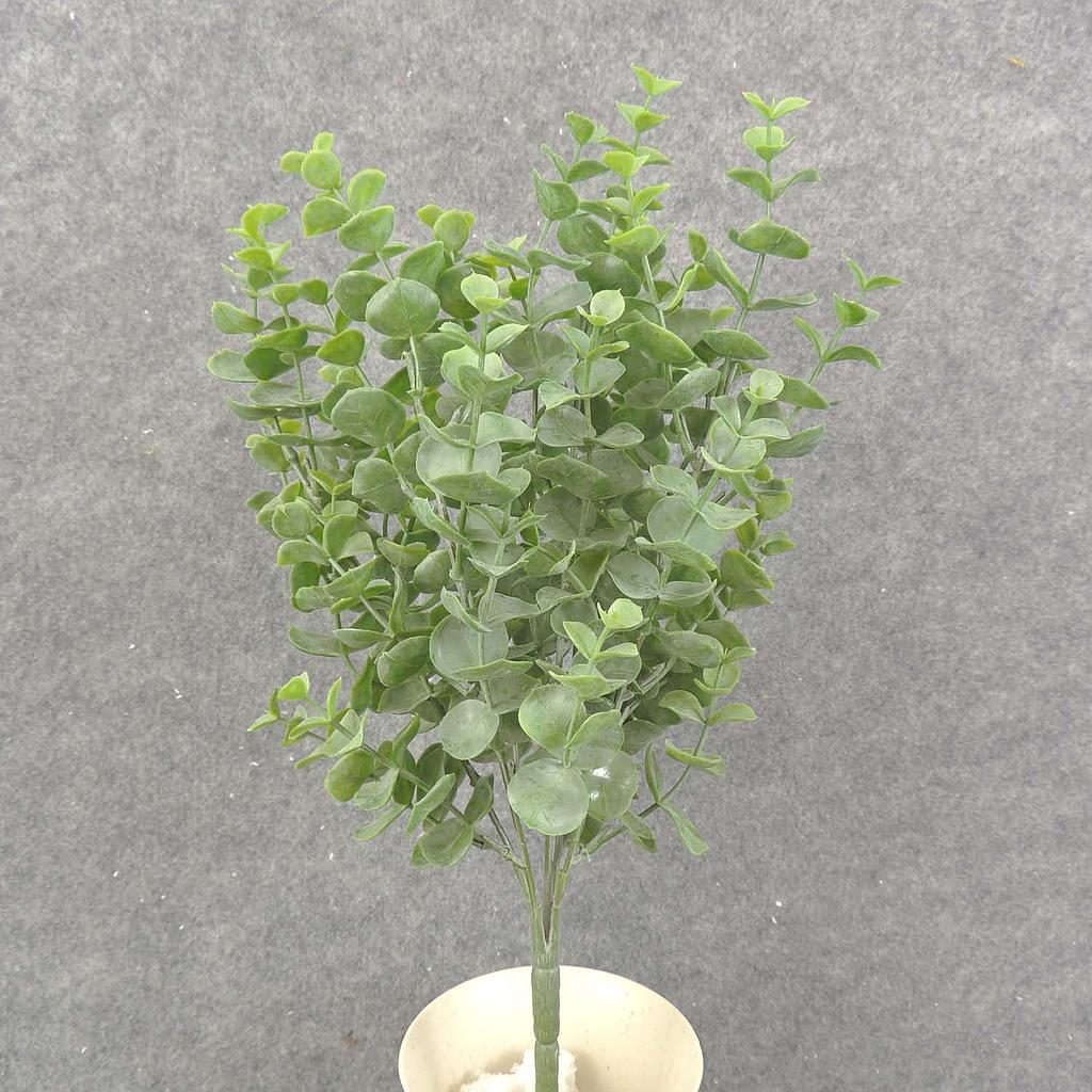 [SB8047-DGN] 15" EUCALYPTUS PICK X5 PLASTIC DUSTY GREEN