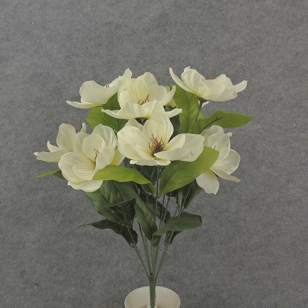 19" MAGNOLIA BUSH X11 SATIN CREAM/WHITE