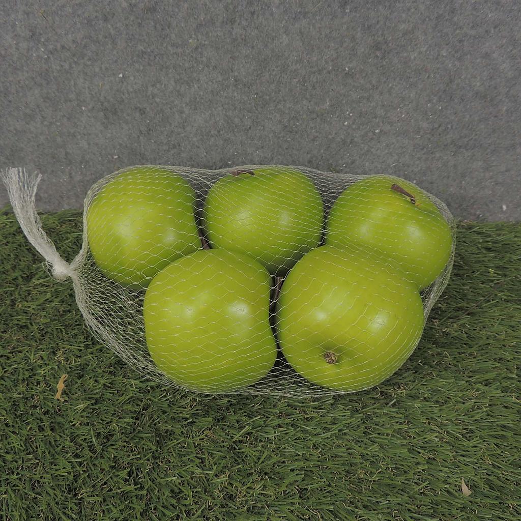 [SB8072-GRN] 4" APPLE LIFE-LIKE (5/BAG)