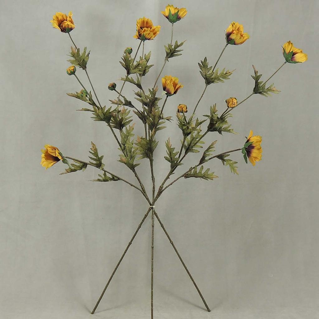 [SBF4049-MUS] 33" COSMOS SPRAY X3 (3/BUNDLE) MUSTARD