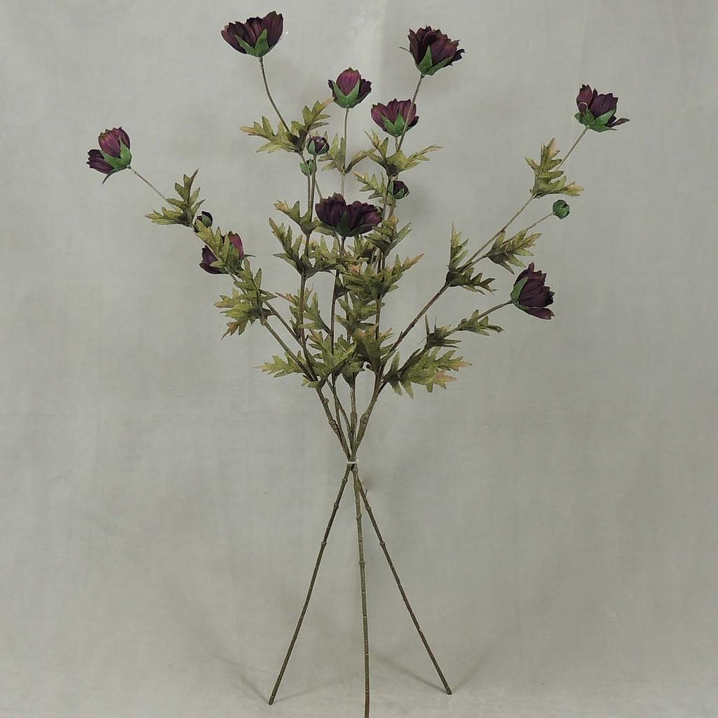 [SBF4049-PUR] 33" COSMOS SPRAY X3 (3/BUNDLE) PURPLE
