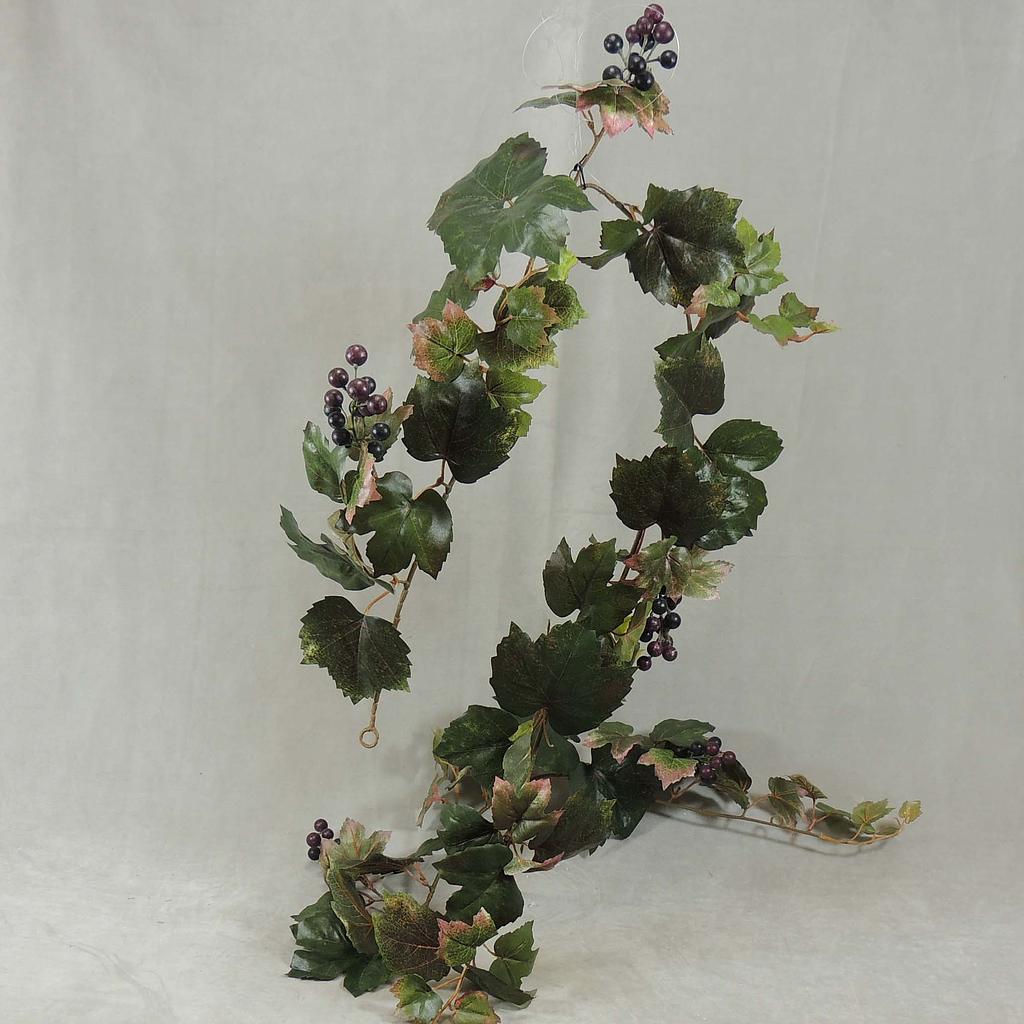6' GARLAND GRAPE LEAF W/BERRIES