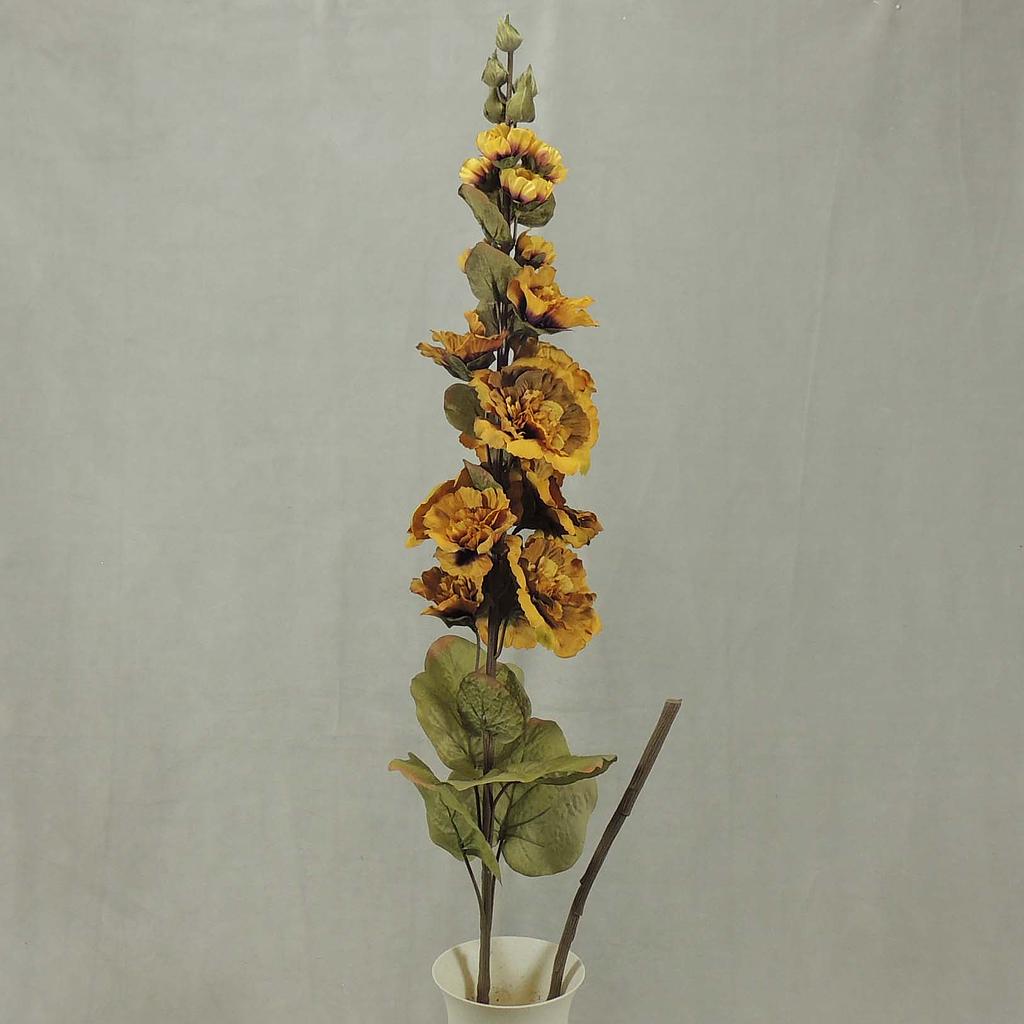 [SBF4054-MUS] 42" HOLLY HOCK SPRAY MUSTARD