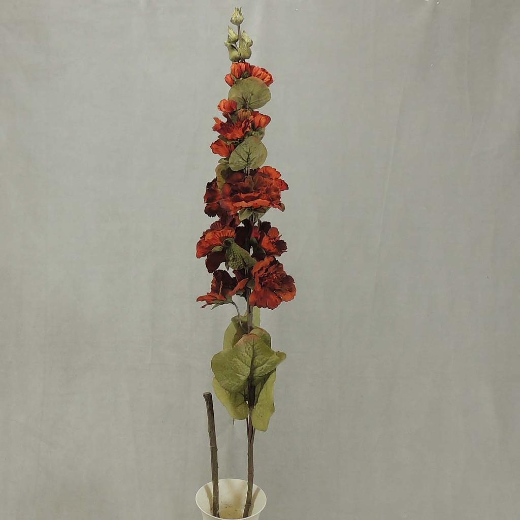 [SBF4054-RUS] 42" HOLLY HOCK SPRAY RUST