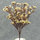 18" WAX FLOWER BUSH X9 CREAM/GREEN