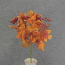18" MAPLE LEAF/BERRY BUSH X9 YELLOW/ORANGE
