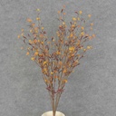 17" TEA LEAF/BLOSSOM BUSH X9 BROWN/RED/GOLD