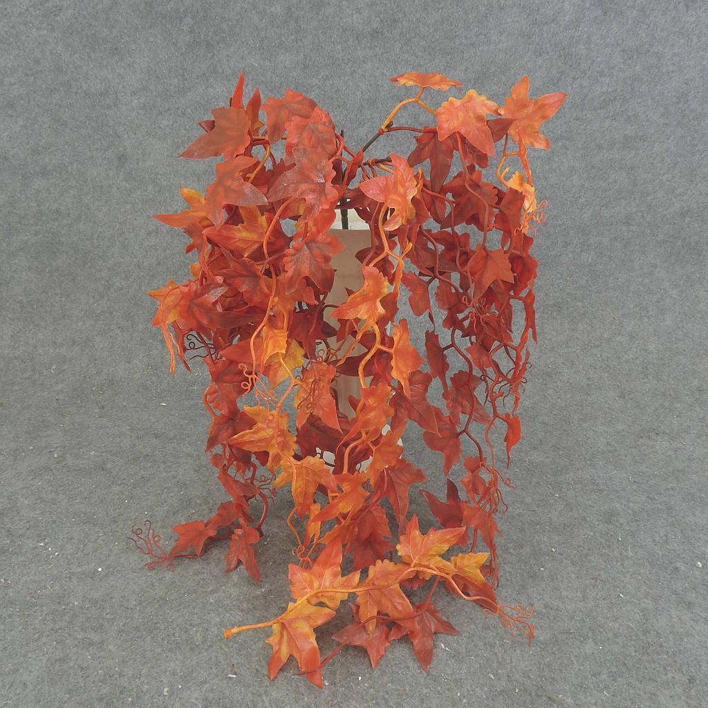 23" IVY LEAF HANGING BUSH X5 ORANGE/RED