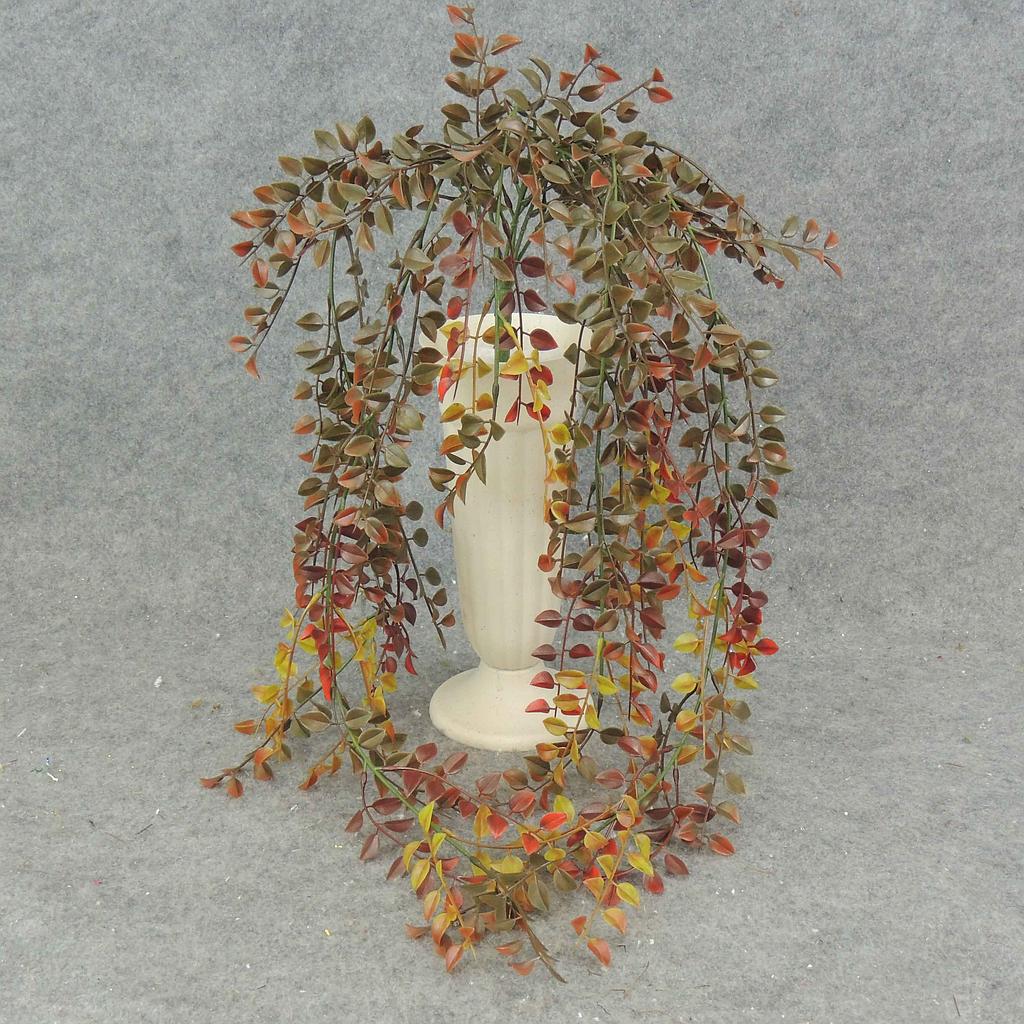 LEAF HANGING BUSH X3 31"  DARK GREEN