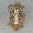 LEAF HANGING BUSH X3 31"  DARK GREEN
