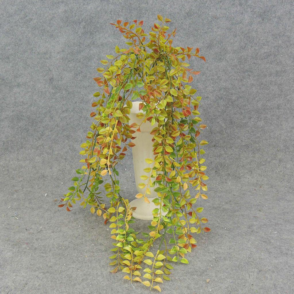 LEAF HANGING BUSH X3 31"  GREEN/RED