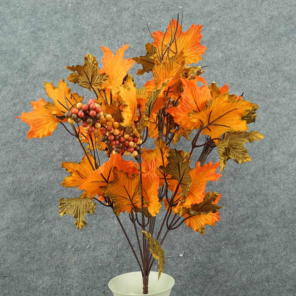 [SBF8020] 20" MAPLE LEAF BUSH X10 W/CONES W/BERRIES