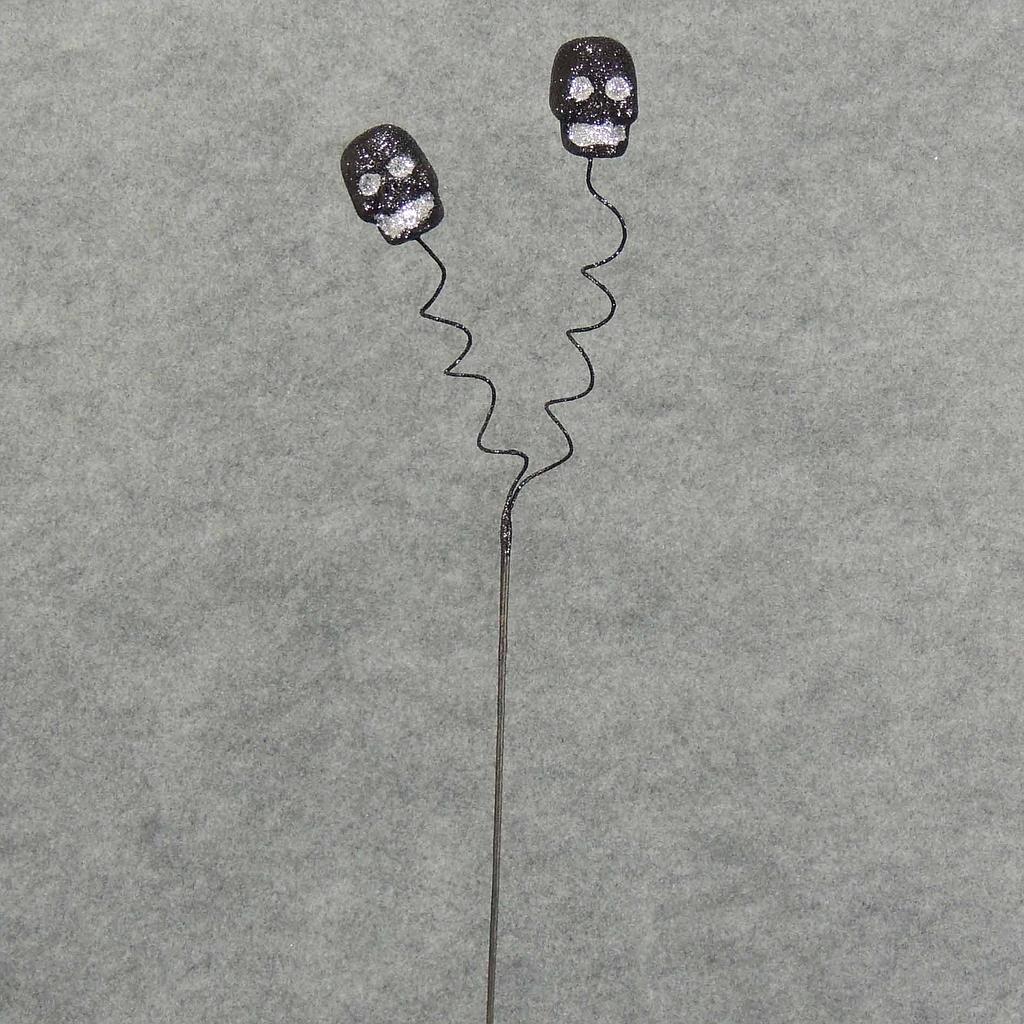 SKULL PICK 19" SILVER/BLACK