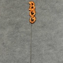 BOO GLITTER PICK 16" STEM  ORANGE/BLACK
