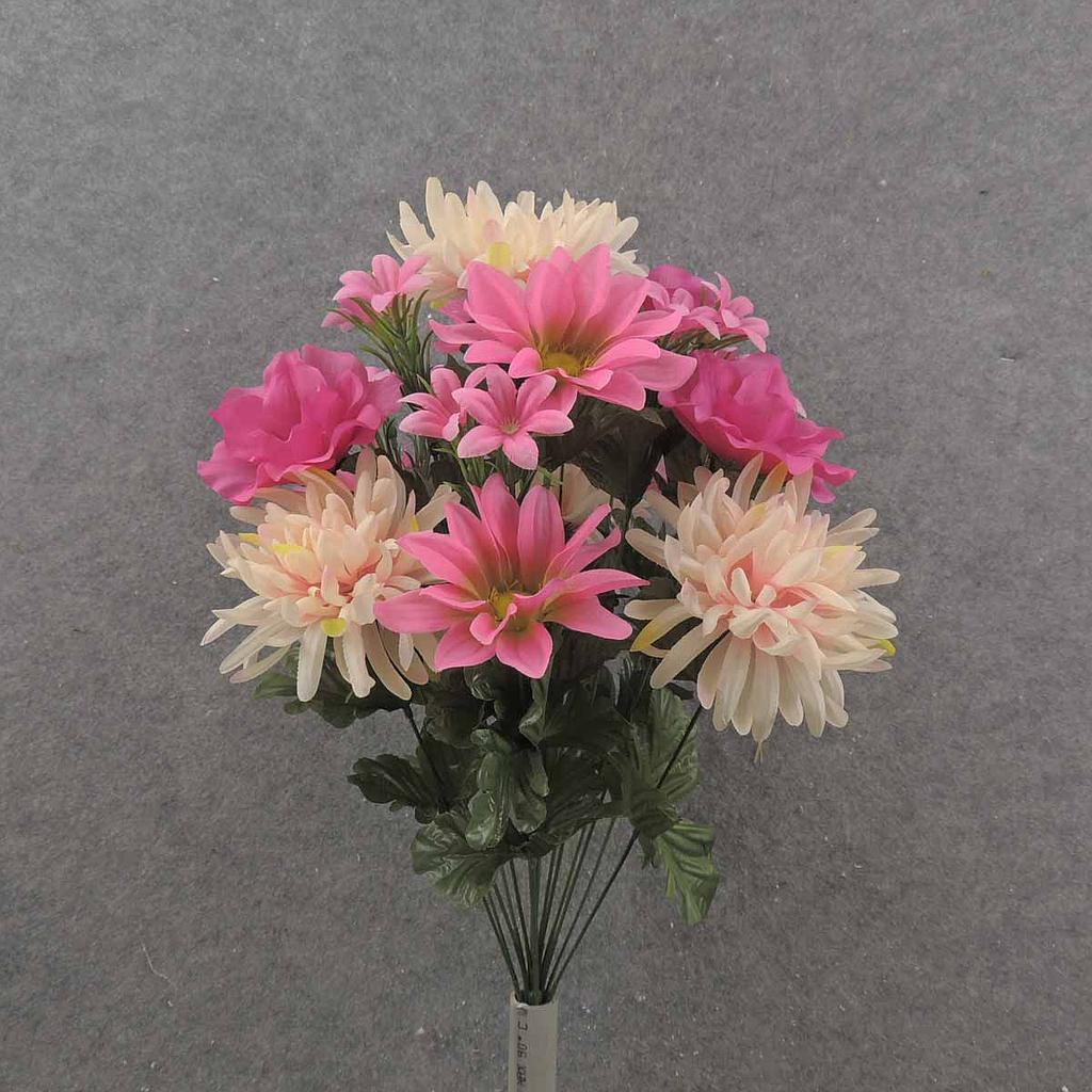 MUM/MAGNOLIA BLOOM MIX BUSH X10  TWO-TONE PINK