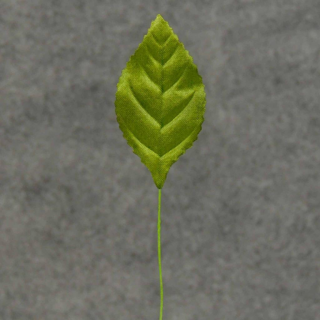 [SE17] LEAVES CORSAGE MEDIUM GREEN (100/BAG) (2"T x 1"W - 4.75" OAL)