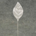 LEAVES CORSAGE MEDIUM WHITE (100/BAG) (2"T x 1"W - 4.75" OAL)
