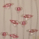 66" GARLAND TEAR DROP/PEARL HEART  PINK