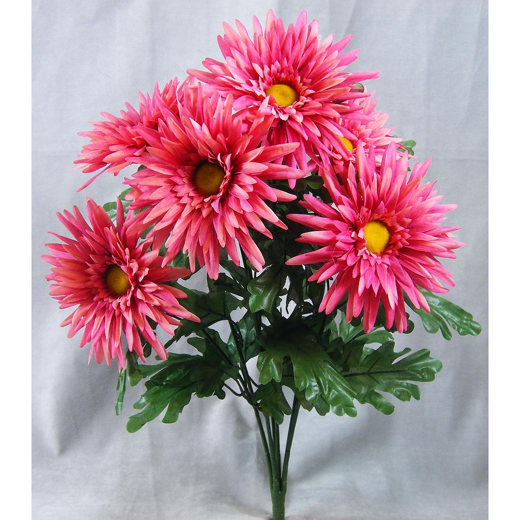 GERBERA BUSH x6 W/7 HEADS  FUCHSIA