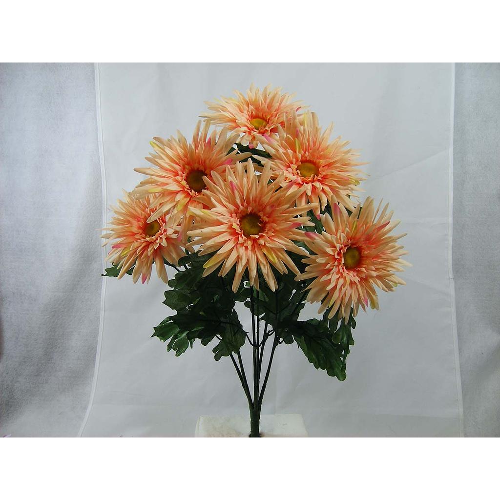GERBERA BUSH x6 W/7 HEADS PEACH