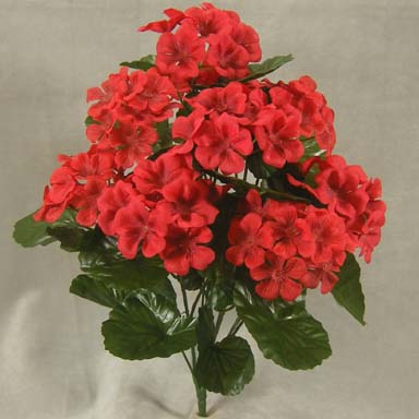 [SE396-RED] 18" GERANIUM BUSH X9 RED