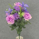 ROSE GERBERA/ALSTRO BUSH X18  PURPLE/LAVENDER